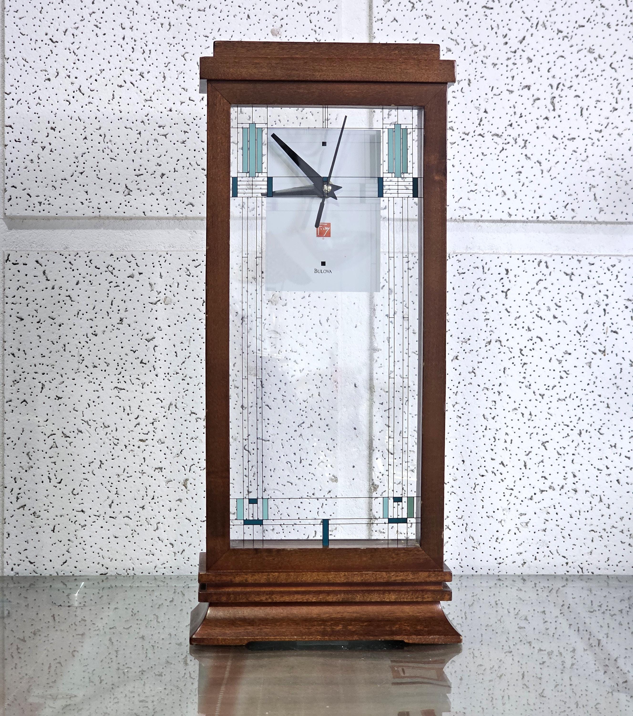 フランクロイドライト掛け時計 時報 BULOVA マントル時計 振り子時計 ヴィンテージ ブローバ フランク・ロイド・ライト ウィリッツ テーブル