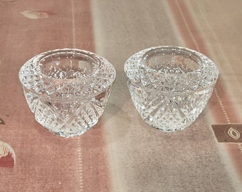 pair of crystal d'arque candlesticks.luxury candle holder.