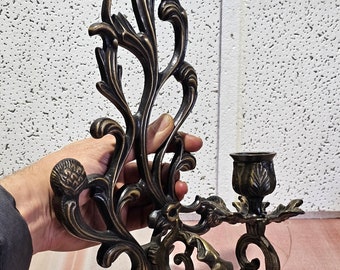 アンティーク 1900 年代 フランス製 ブロンズ 燭台 壁取り付け用