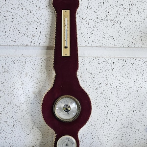 Fischer Sheraton Weather Station Thermometer Barometer Hygrometer Antique Barometer, Thermometer, Hygrometer .