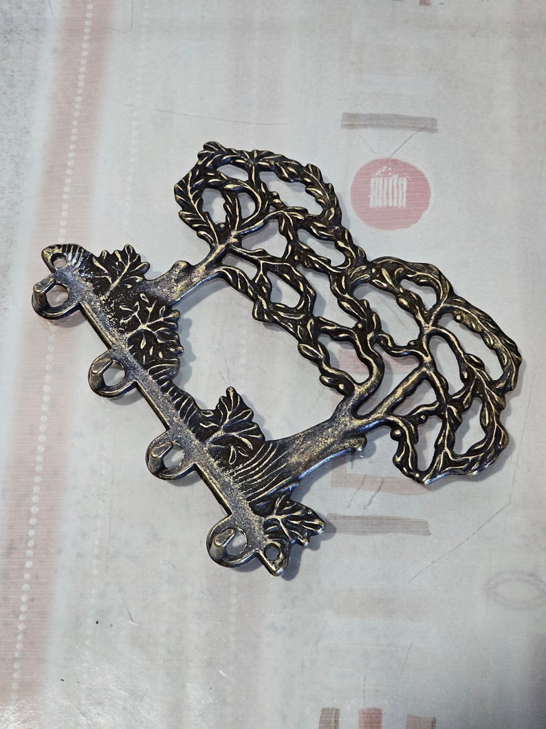 Tree-shaped Key Ring, Brass Key Ring With 4 Hooks, Harogatte Italy ...