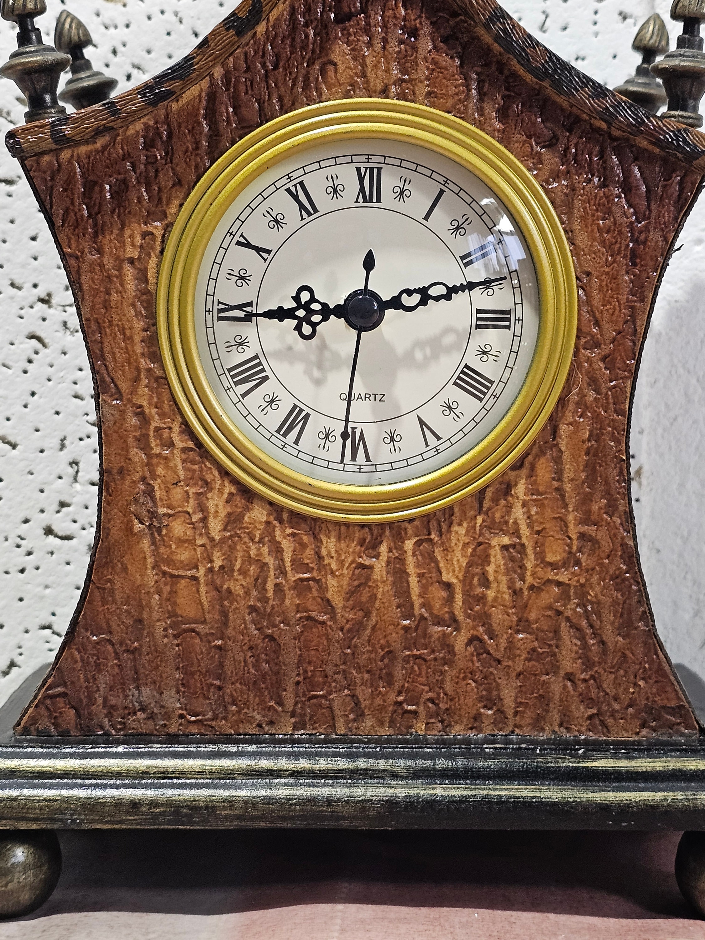Vintage Wooden Decorative Mantel Shelf Clock With Secret Storage and ...
