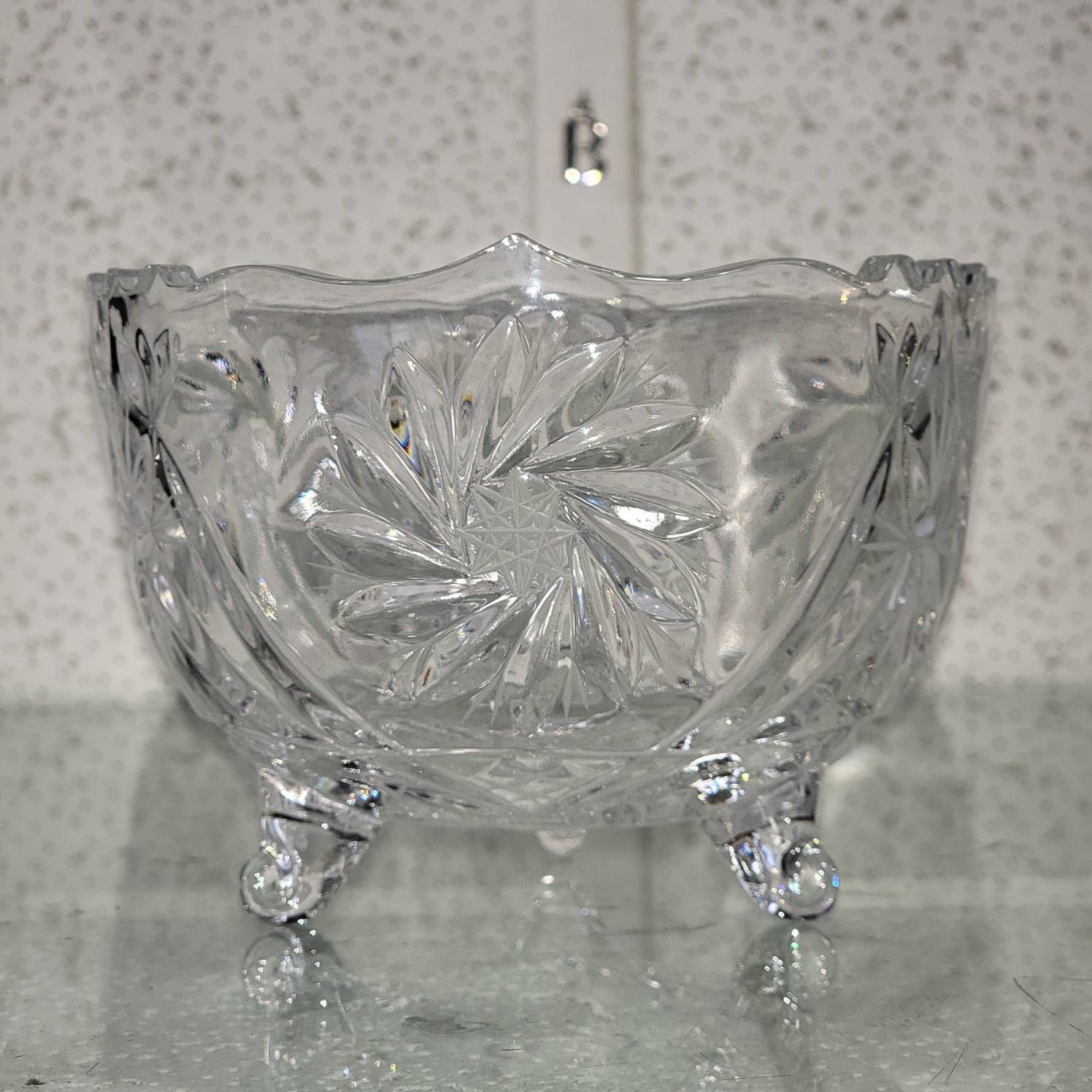 ボヘミア クリスタル フット ボウル / ボヘミアン クリスタル ボンボ