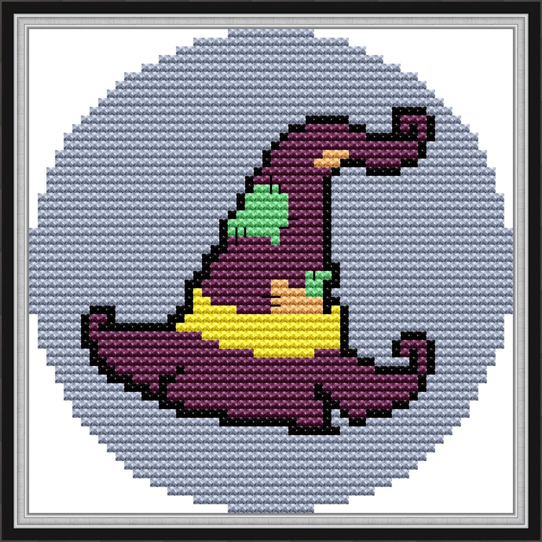 Sacramento Stitchery Cross Stitch Kits, 11CT Stamped Starter Kits for Beginnershalloween Purple