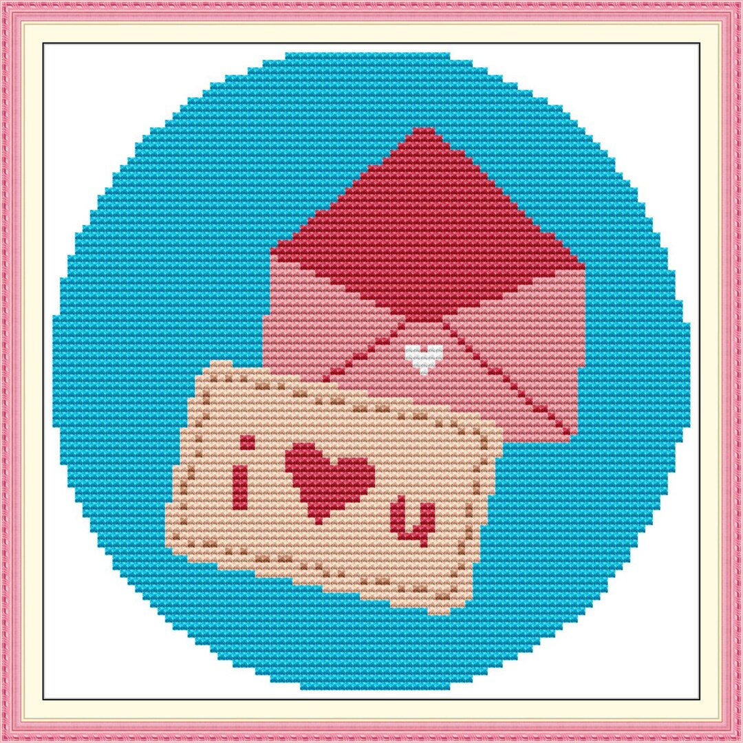 Sacramento Stitchery Cross Stitch Kits, 11CT Stamped Starter Kits for Beginnersvalentine's Heart