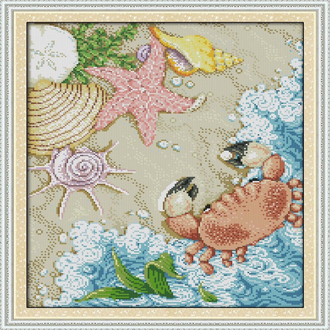 Joy Sunday 14CT Stamped Cross Stitch Kit Printed-White Cloth