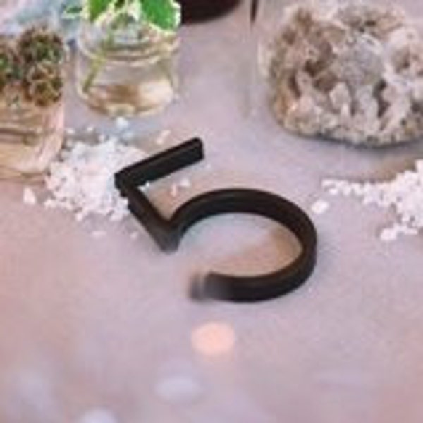 Wedding Table Numbers Black Acrylic, Black Lying Table Numbers, Black Bold Numeric Table Numbers, Thick Table Numbers, Minimalist Numbers