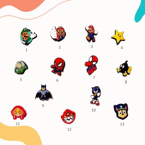 Anime Charms, Movie Charms, Superhero, Cartoon Charms, Croc Accessories, Bracelet Charms, Sports Charms, Fashion Charms, Custom Charms