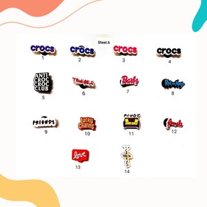 Crocs Word Charms, Croc Accessories, Bracelet Charms, Sports Charms, Fashion Charms, Custom Charms