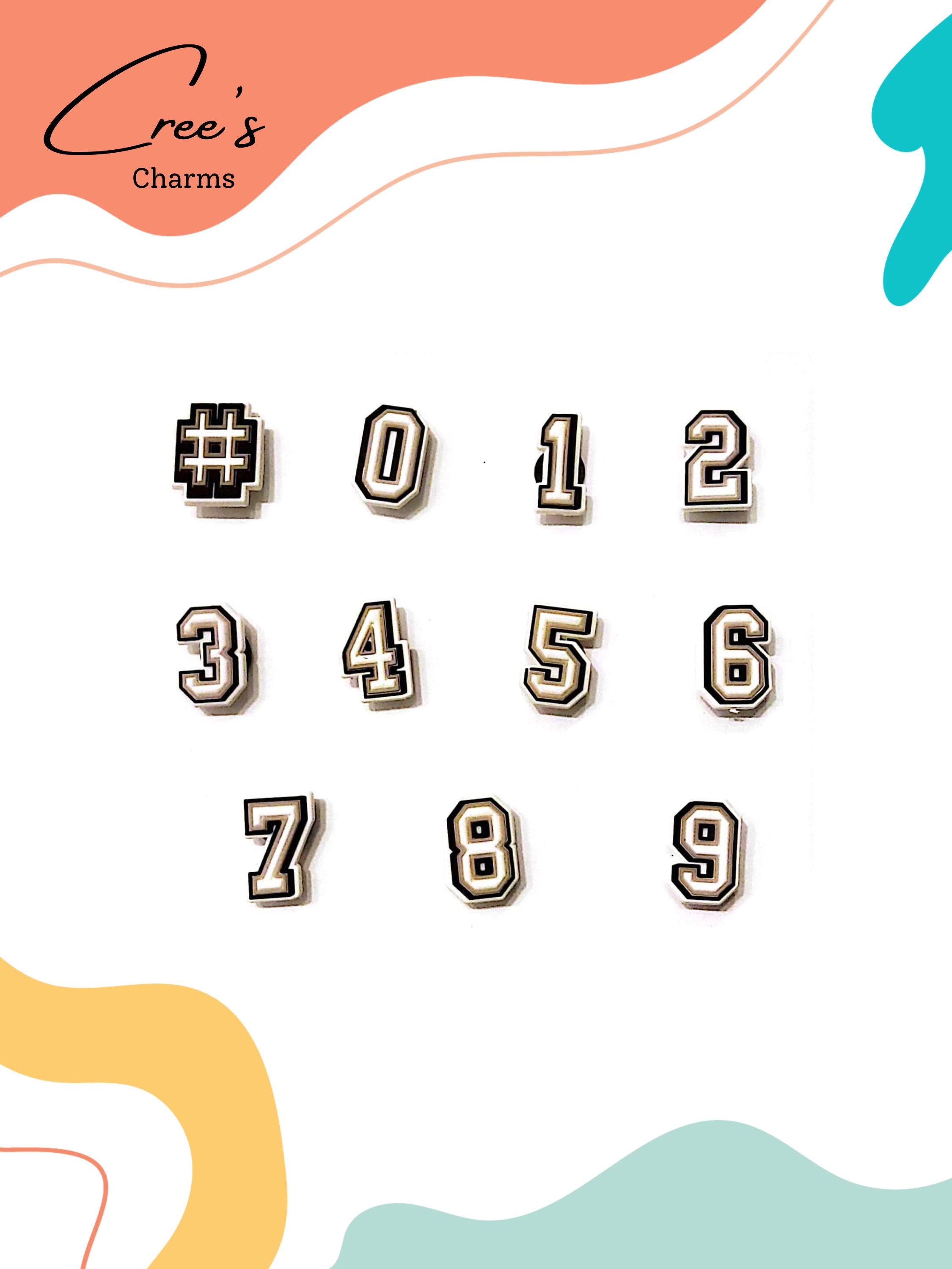 Letters & Numbers Croc Charm – CharmedbyDai