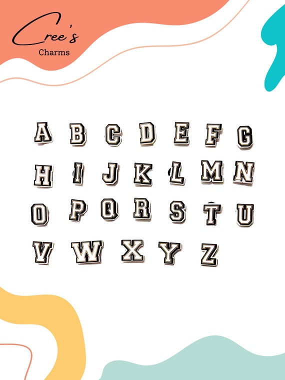Letter Croc Charms Croc Accessories Bracelet Charms Quote