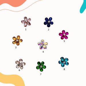 Strass Charms, Blumen Charms, Kroko Zubehör, Armband Charms, Mode Charms, benutzerdefinierte Charms, Bling Charms, Kroko Geschenk