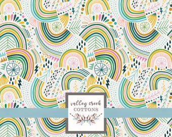Chasing Rainbows Cotton Apparel Quilting Fabric by the Yard | Art Gallery Fabrics