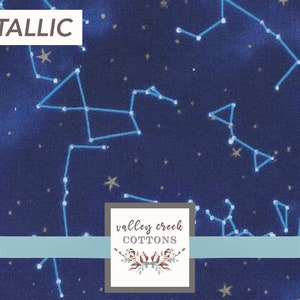 Star Constellations Cotton Apparel Quilting Fabric by the Yard