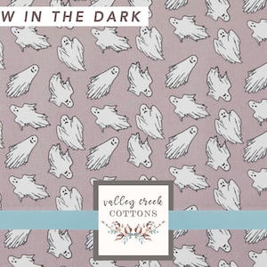 Blushing Boos Glow in the Dark Cotton Apparel Quilting Fabric by the Yard