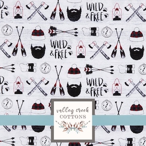Wild Man Cotton Apparel Quilting Fabric by the Yard