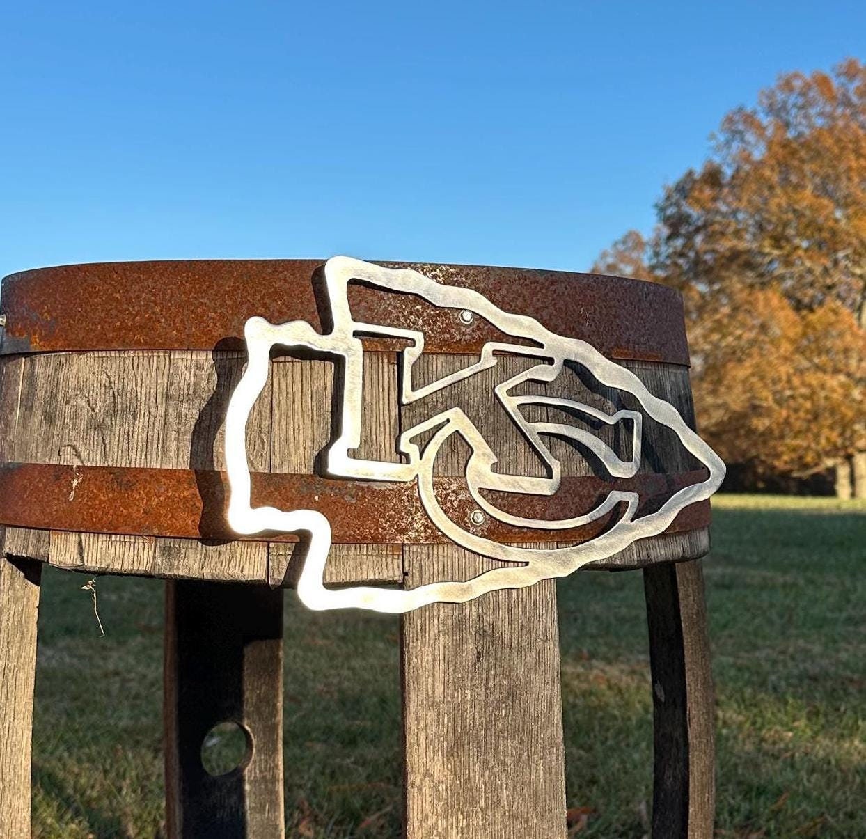 Kansas City Chiefs Metal Sign Decor