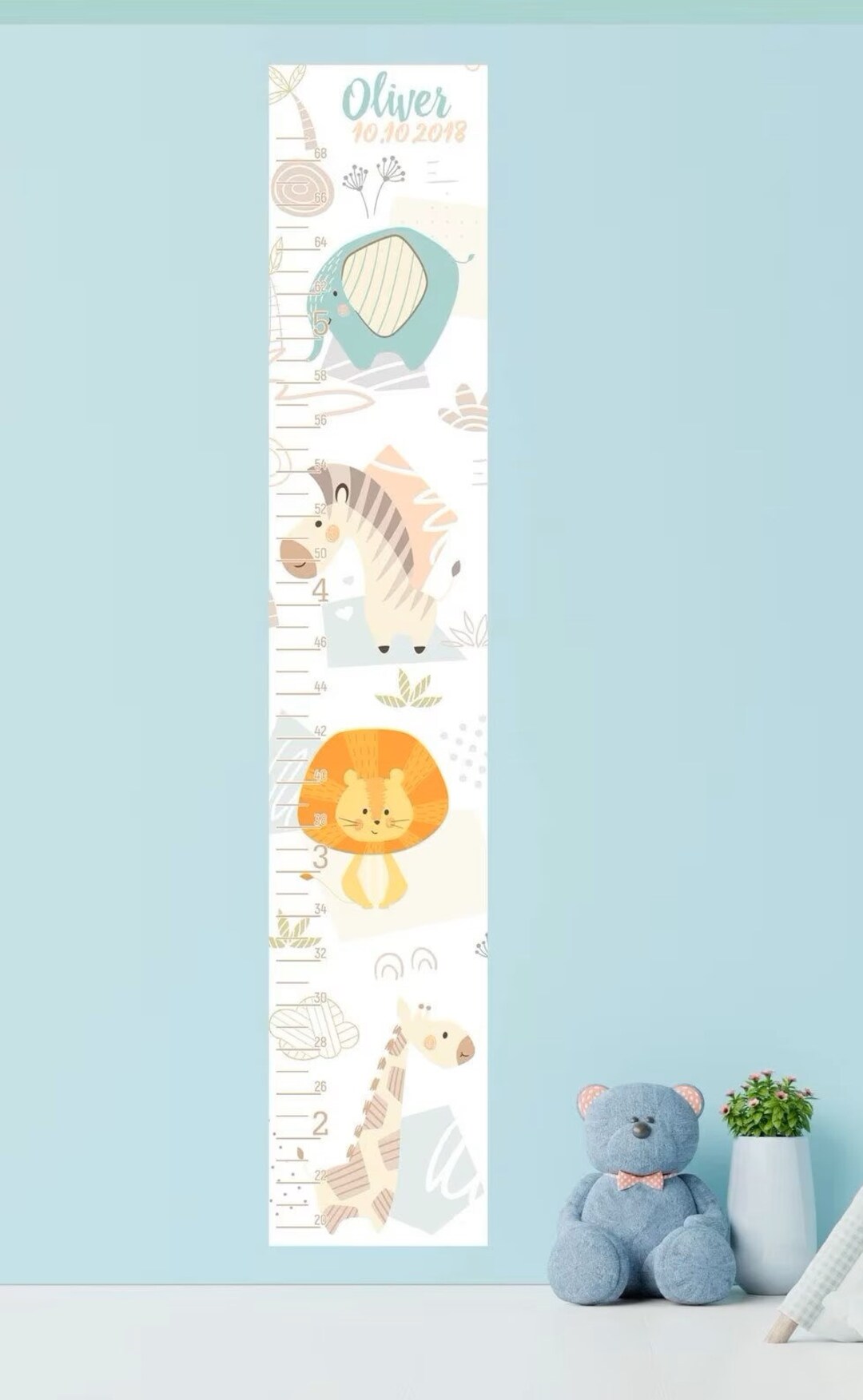 Growth Charts Baby Nursery Height Chart Kids Room Room Decor Etsy