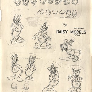 Disney Publications DAISY MODELS Oryginalny arkusz modelu 1945 Numer 105-266
