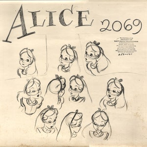 Disney Publications ALICE 2069 Oryginalny arkusz modelu numer 250-101