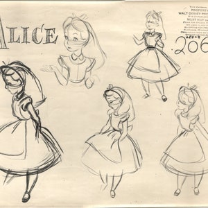 Disney Publications ALICE 2069 Oryginalny arkusz modelu numer 250-9