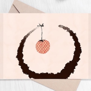 Tarjeta de felicitación floral moderna / Tarjeta de felicitación vintage / Tarjeta de felicitación con diseño floral de doble cara / Tarjeta de felicitación digital para cualquier ocasión