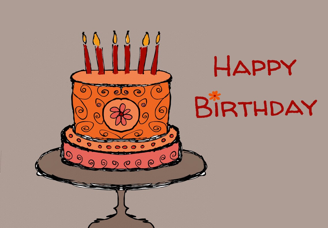 Cute Printable Birthday Card Happy Birthday Card Birthday Card