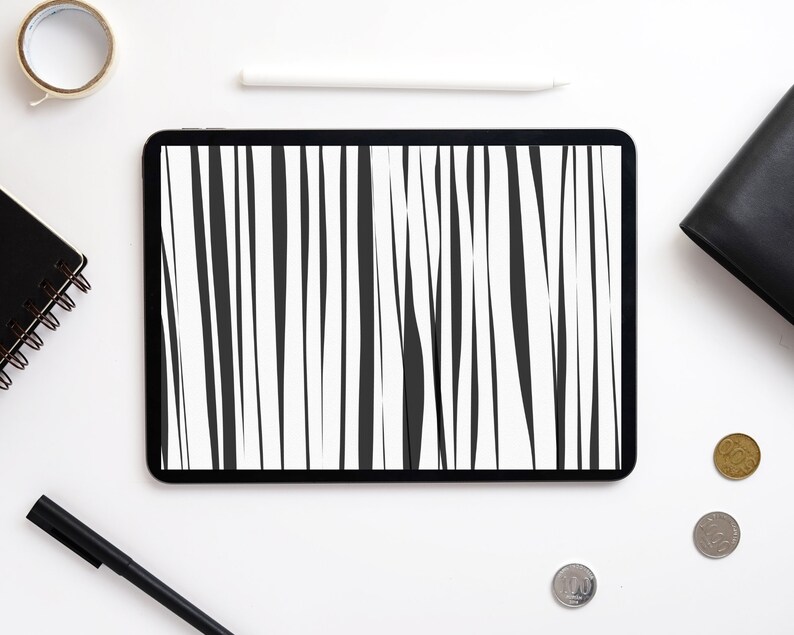 Black and White iPad Wallpaper iPad Background Cute iPad - Etsy