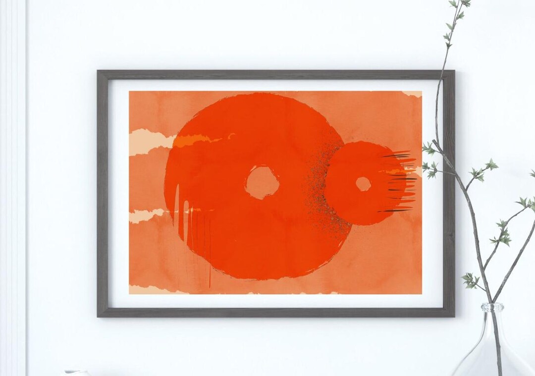 Orange Abstract Art Print: Modern Zen Wall Decor (digital Download) - Etsy