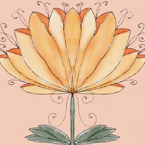 Carte de voeux florale pour toutes les occasions | Carte de voeux florale peinte à la main à téléchargement immédiat | Carte d'anniversaire imprimable avec fleur numérique