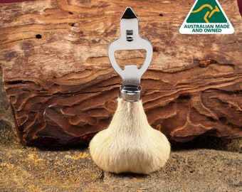 Australian Souvenir - Genuine Kangaroo Scrotum Bottle Opener, Gift (Large)