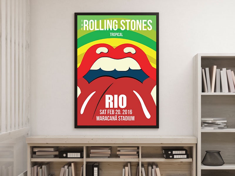 The Rolling Stones Rio De Janeiro 2016 Concert Poster