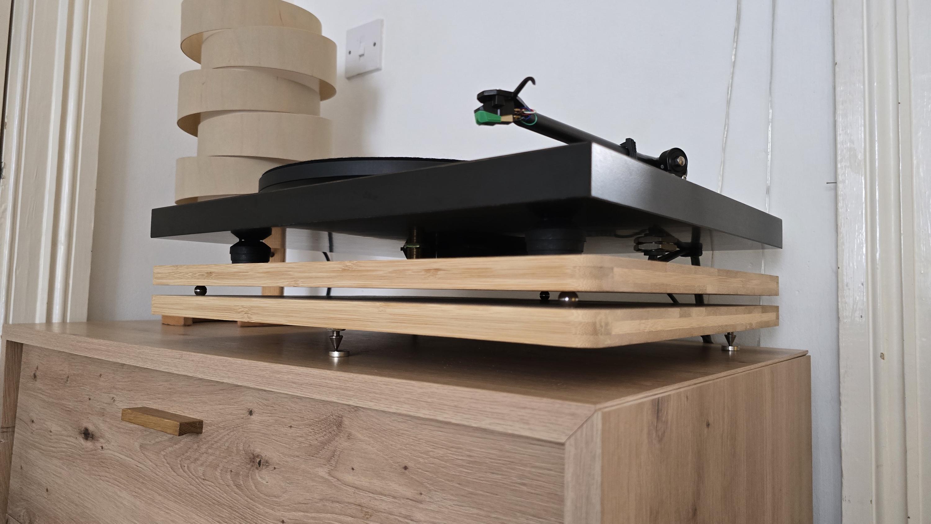 Bamboo Record Player Isolation Platform/stand for Rega, Dual