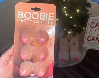 Boob Party Candles | Funny Adult Birthday Candles | Boob Cake Topper | Funny Gag Gifts | Breast Surgery | Valentine’s Day | Bachelor Party