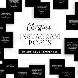 Plantillas Christian Instagram Canva, Plantillas editables de Instagram de la Iglesia, Cita de publicación de Instagram, Publicaciones de las Escrituras en las redes sociales, Motivacionales