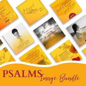 Christian Psalm Instagram Posts: Scripture Social Media Templates (Non Editable)