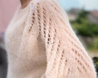 Аngora Sweater, Wool Turtleneck Knit Sweater for Women, Fall Аngora Sweater, Wool Turtleneck Knit Sweater for Women, Fall