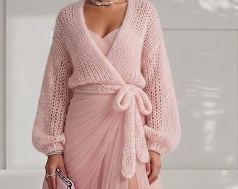 Bridal Mohair Cardigan | Wedding Wrap Cardigan | Handmade Bridal Bolero Sweater