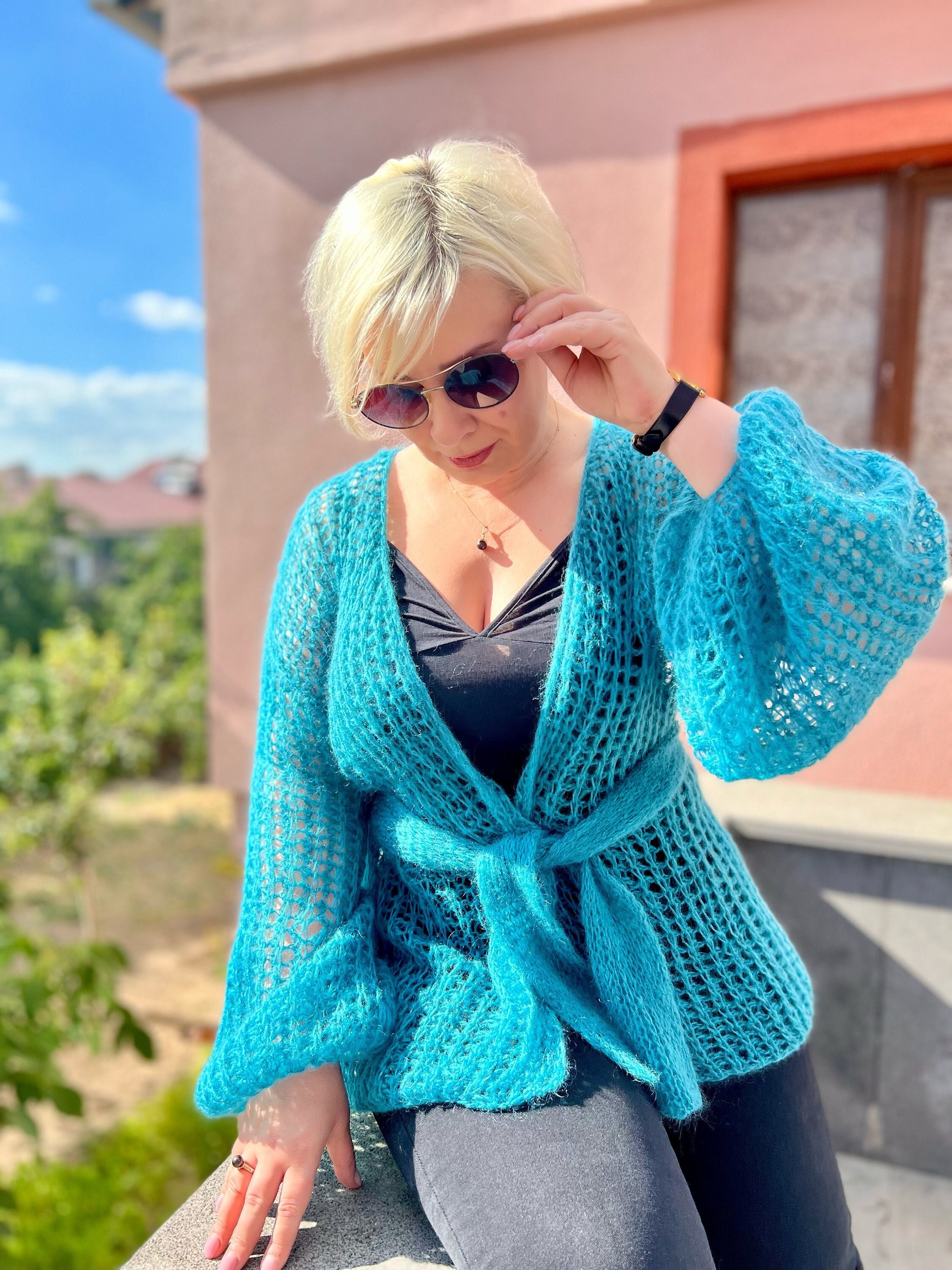 クリアランス セール Mediam Shear Mohair Tops Aqua - 通販