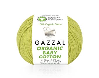 Organic Baby Cotton Yarn Gazzal | Soft Turkish Cotton Yarn | Baby Knit Crochet Yarn