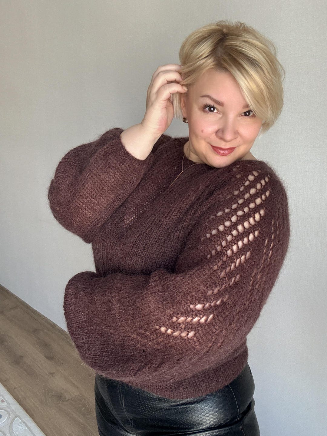 Pull Tom Ford Oversize En Mohair Doux Couleur Sable Clair - Taille XS, Neuf Sans étiquettes