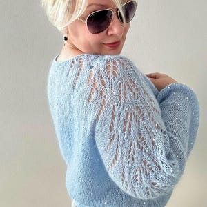 Knitting Pattern Sweater, Mohair Sweater Knitting Pattern , English Instructions PDF, Digital Download