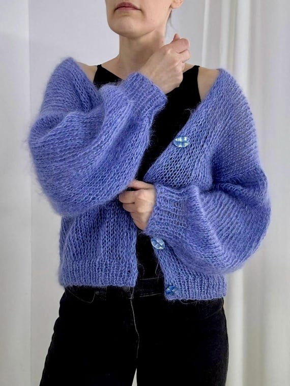 Mohair Cardigan Fluffy Short Cardigan Women Wedding Cardigan Mohair Sweater Knitted Jacket Women Bridal Open Front Cardigan Etsy UK