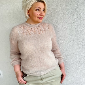 Ameri VINTAGE - m♡h　ameri vintage MOHAIR LACY KNIT Women's Knitwear | American Vintage United States
