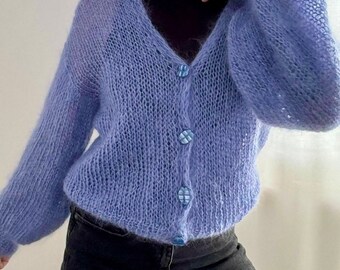 Mohair Cardigan, Fluffy Short Cardigan, Women Wedding