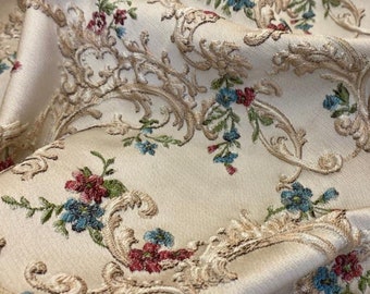 Tela de tapicería Jacquard brocado estilo palacio retro, tela de damasco, tela deco, tela de sofá por metro muebles colcha tela de almohada
