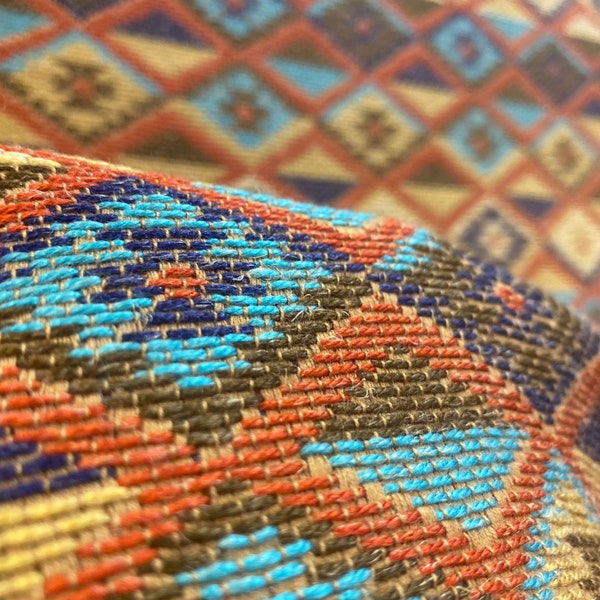 Upholstery Fabric,Turkish Fabric,Woven Turkish Kilim Fabric, Ethnic Motif Patterned Woven Turkish Fabric,Furniture Upholstery Fabric