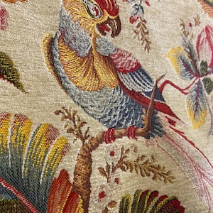 Upholstery Furniture Fabric,Exotic,Animal Printed Fabric,Tropical Botanical Palm Trees Leaves,Toucan Jungle Bird Pattern,Home Decor Fabric