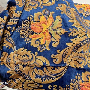 Turkish Woven Chenille Fabric, Bohemian Fabric, Turquoise Ethnic Turkish Woven Upholstery Fabric, Floor Cushion Fabric, Jacquard Fabric