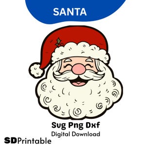 Santa Svg, Santa Claus Svg, Vintage Santa Svg, Santa Face Svg, Christmas Svg, Santa Head Svg